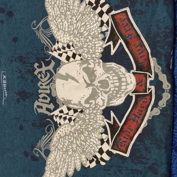 Avirex Other - Avirex Skull Graphic Tee Shirt Size Large‎ Motorcycle Lightweight Punk Grunge
